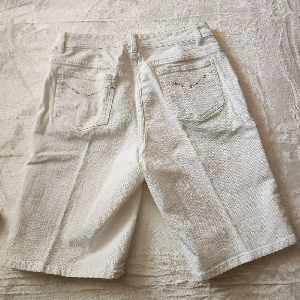D&co. Denim & Company Women's Denim Bermuda Shorts Size 8